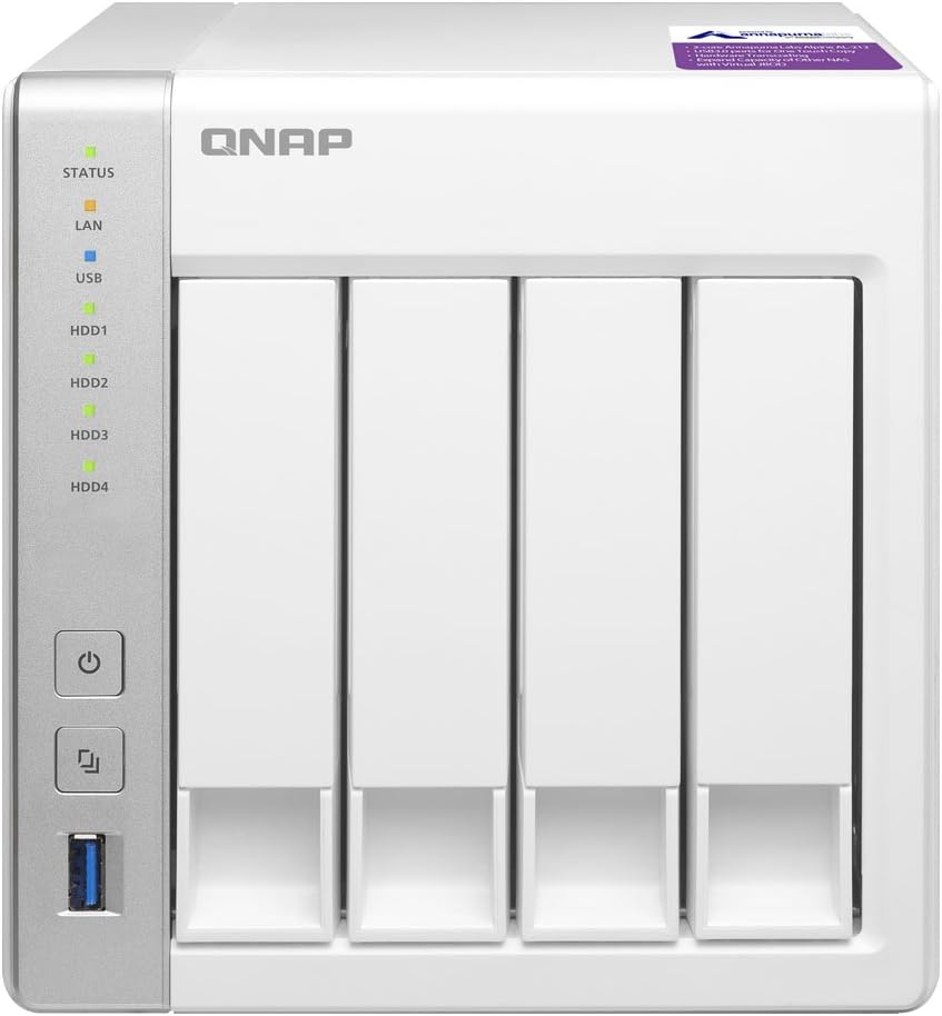 QNAP TS-431P-US 4-Bay Personal Cloud NAS, ARM Cortex A15 1.7GHzDual Core, 1GB RAM