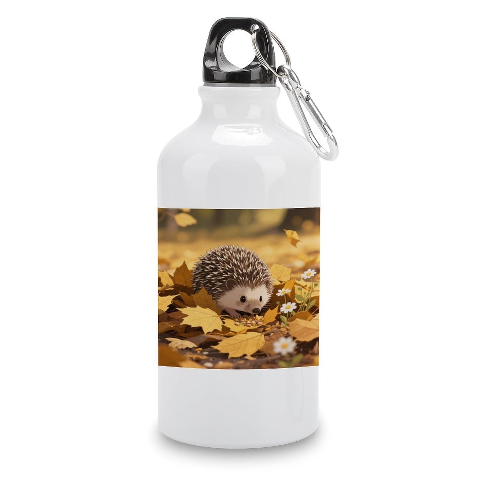 Fekiloot Style Hedgehog Aluminum Water Bottle Travel Tumbler Reusable Lightweight Outdoor Sports Water Bottles For Gym Sports Camping Hiking Fishing400ml