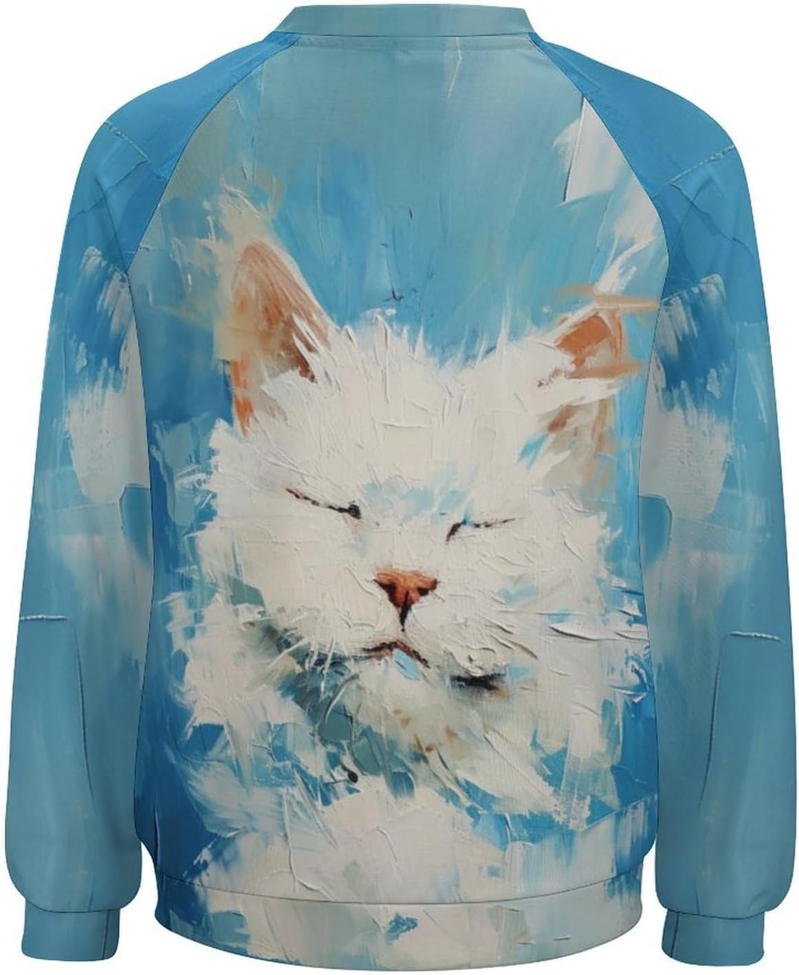 Cat Sweatshirts for Women Long Sleeve Crewneck Pullover Cotton Casual Plus Size Causal Fall Lounge Sweater - Image 6