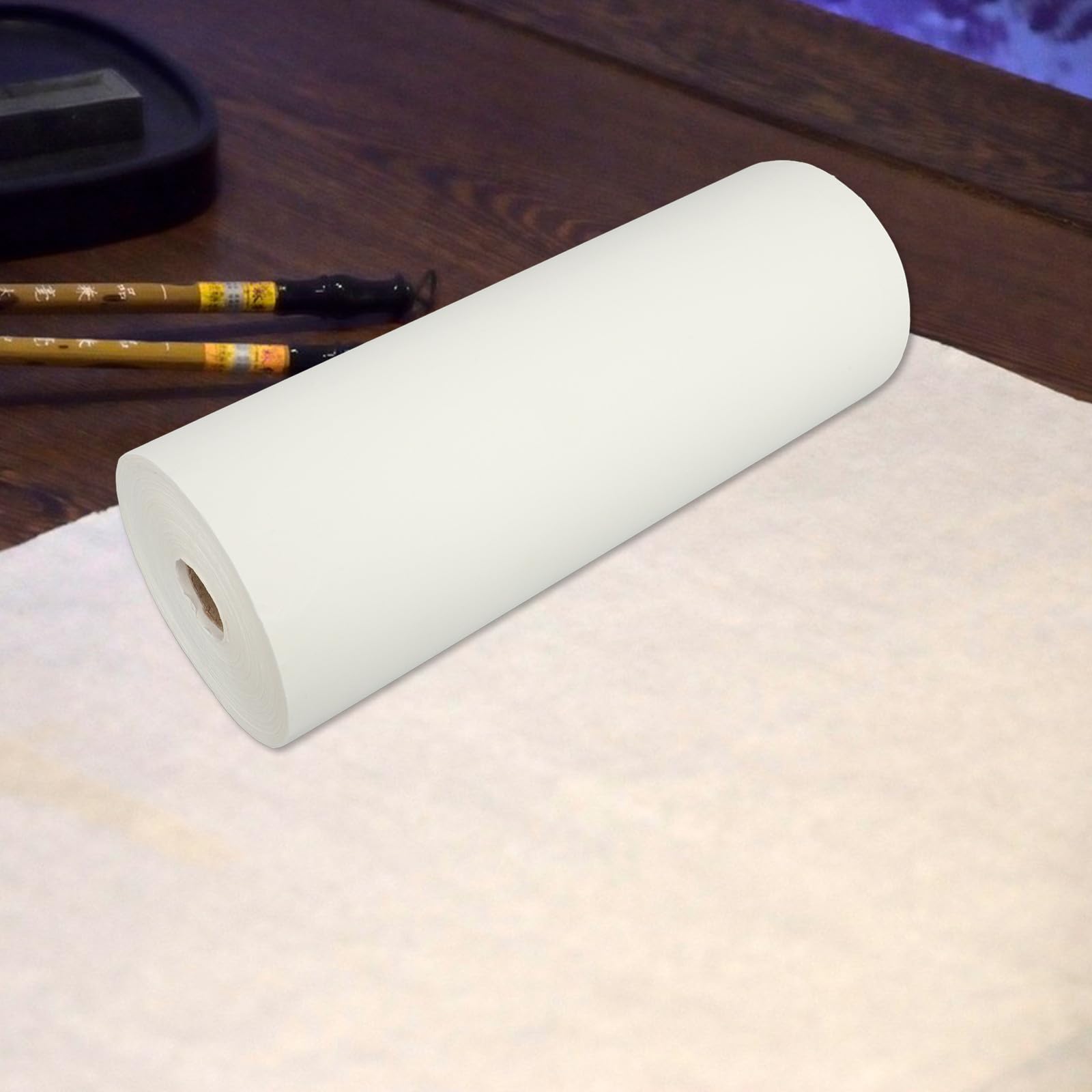 UKCOCO Weiße Skizzenpapierrolle aus Dickem Papier für Chinesische Kalligrafie und Künstlerische Tätigkeiten mit Glatter Präziser Oberfläche