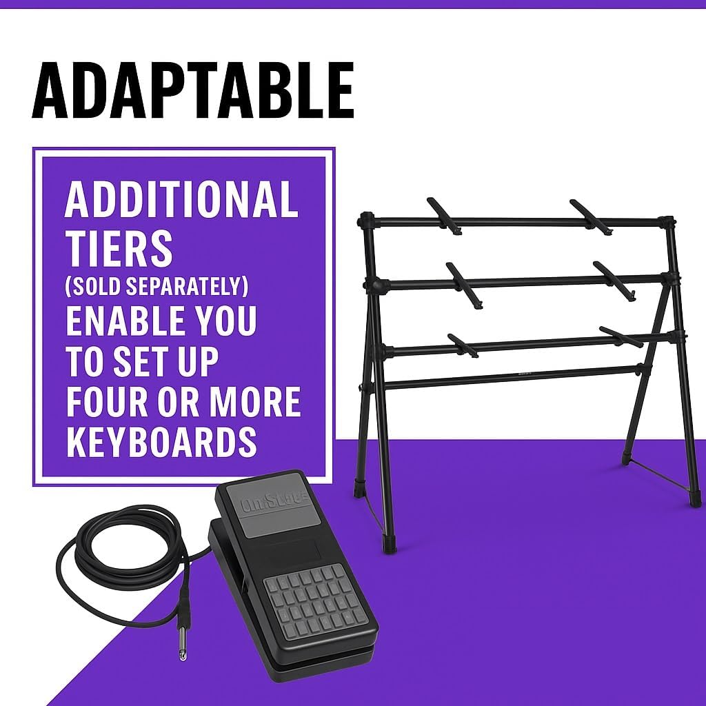 Ergode On-Stage Keyboard Stand (KS7903) with Keyboard Expression Pedal (KEP100)