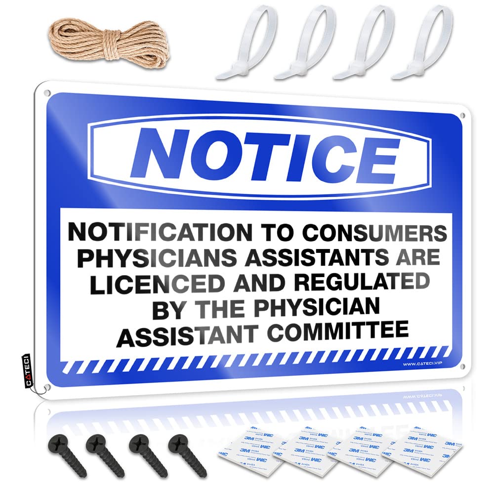 Stuff For Your Room Notice Notification To Consumers Physician Assistants Tin Sign Tin Signs Signs For Room