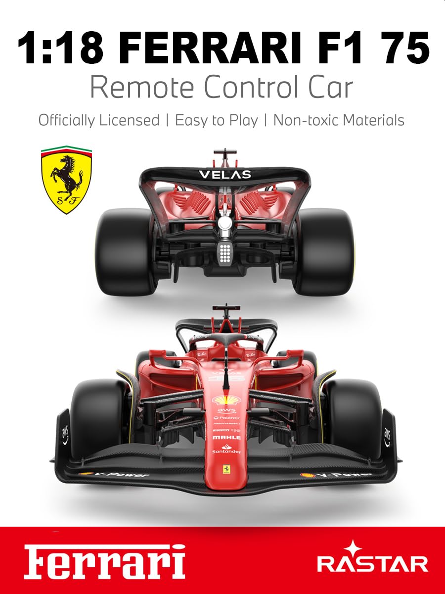 Amazon.com: RASTAR 93400 1/18 RC Car Ferrari F1 75 Racing Model