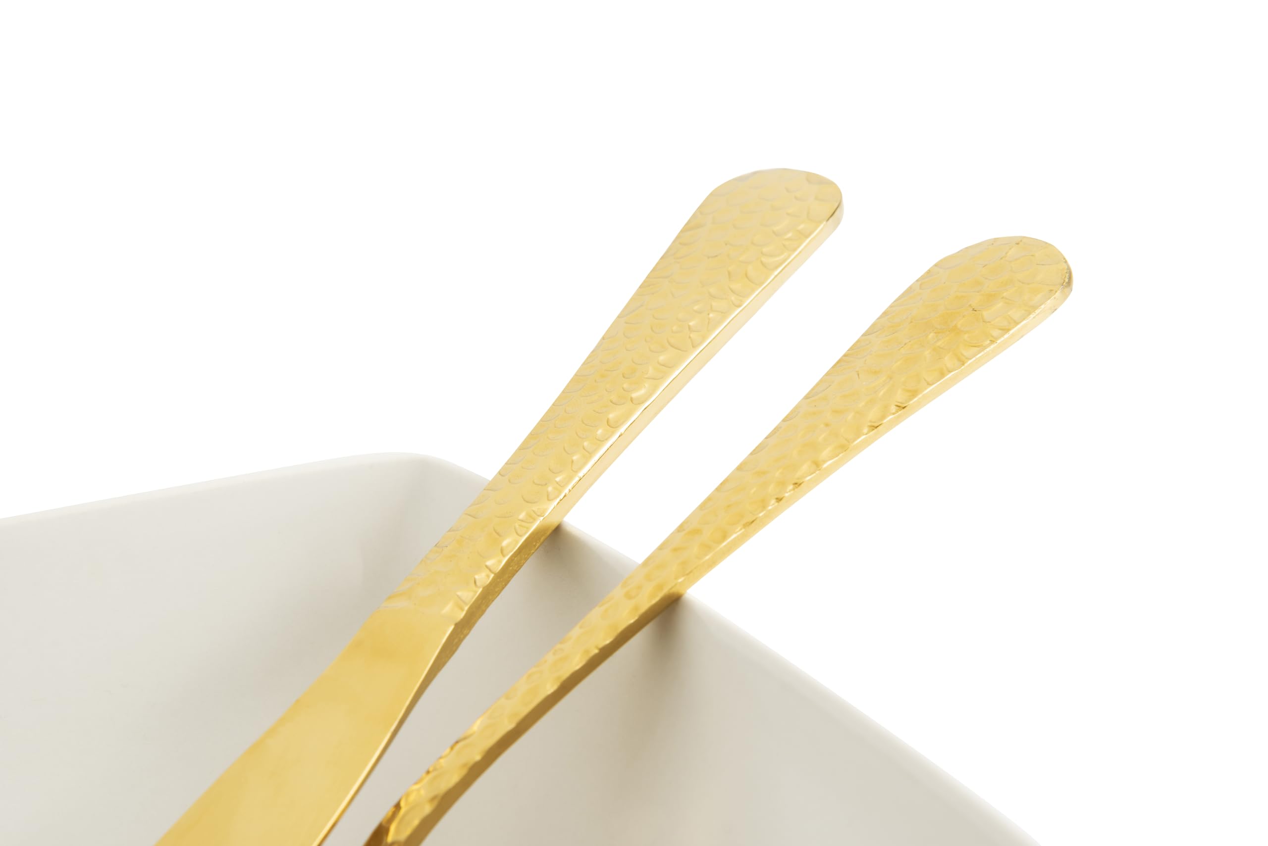 Excelsa Drops Set 24 Posate Miste, Oro, Manico Martellato, Acciaio INOX