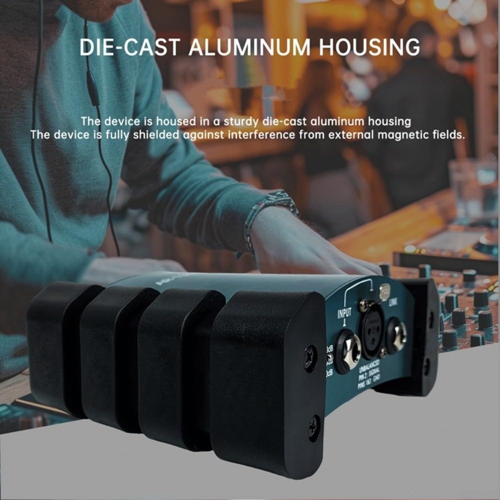 Audio Active DI Box professionnel, éliminateur de bourdonnement audio, convertisseur d'impédance pour supérieur, interface audio de guitare pour studio à domicile, production musicale