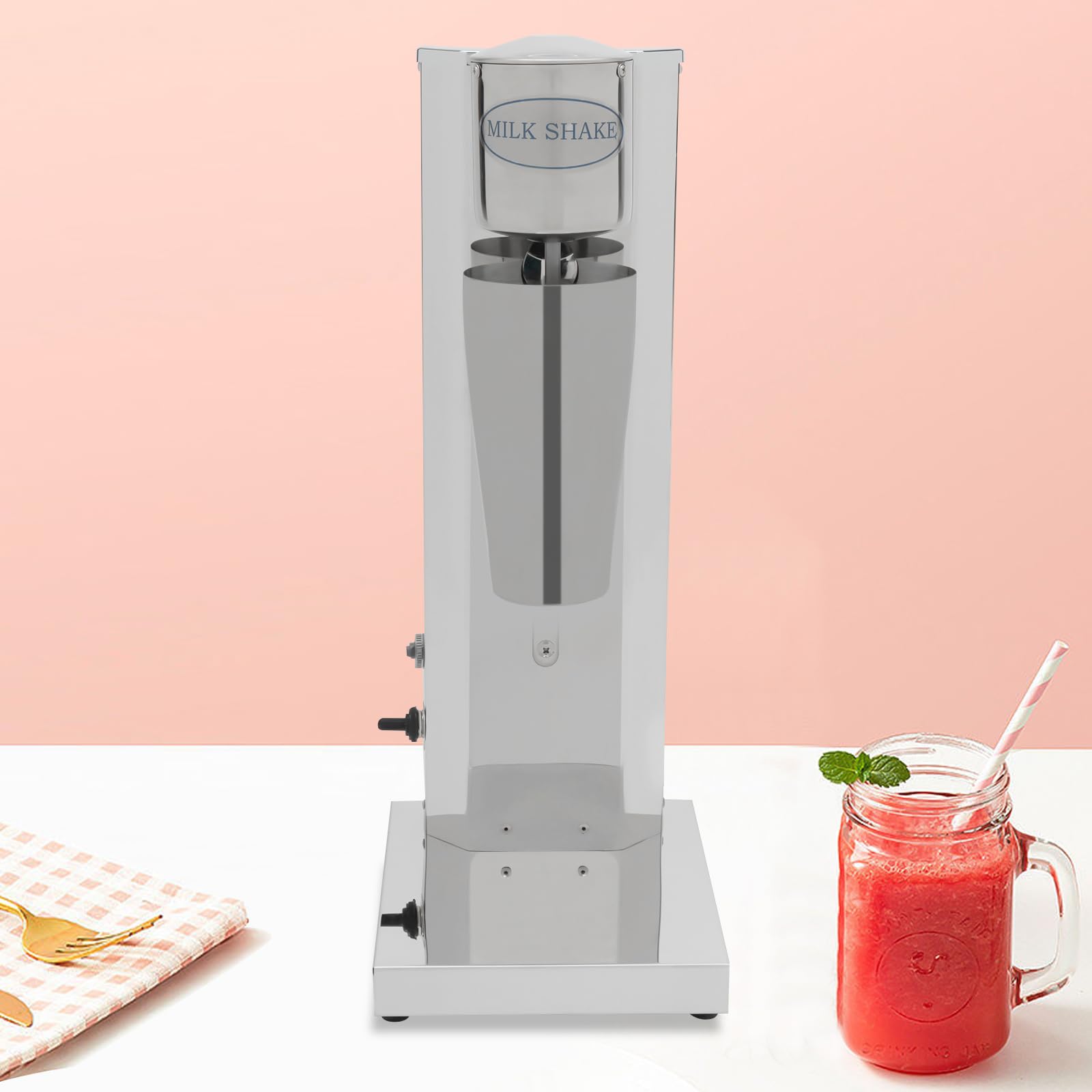 Frullatore per latte in acciaio inox, 22 once, 180 W, per tè, frappè, caffè e altre bevande