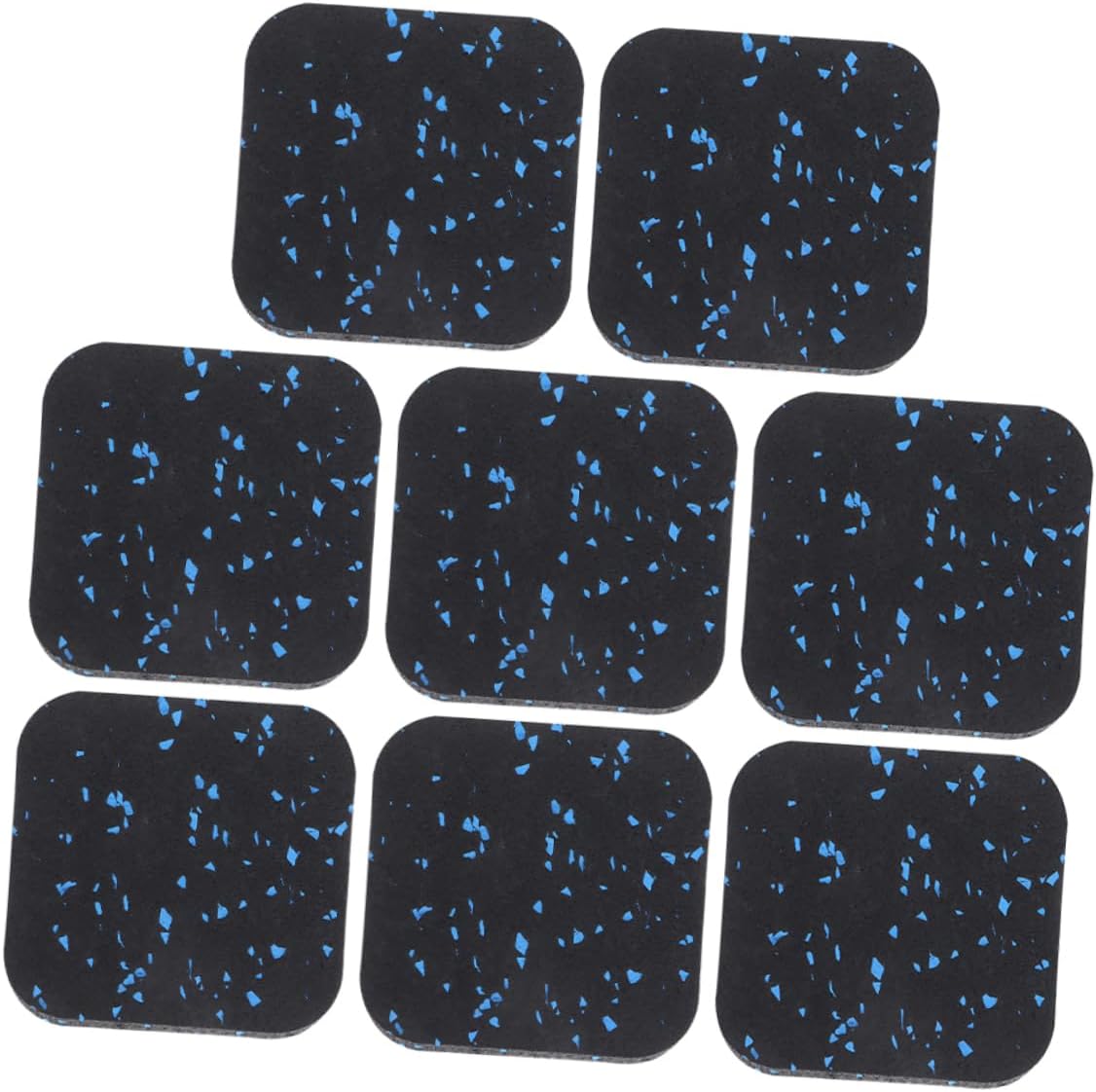 8pcs Shock-Absorbing Treadmill Mat for Hardwood Floors Noise-Reducing Rubber Exercise Flooring Gym Equipment Protector
