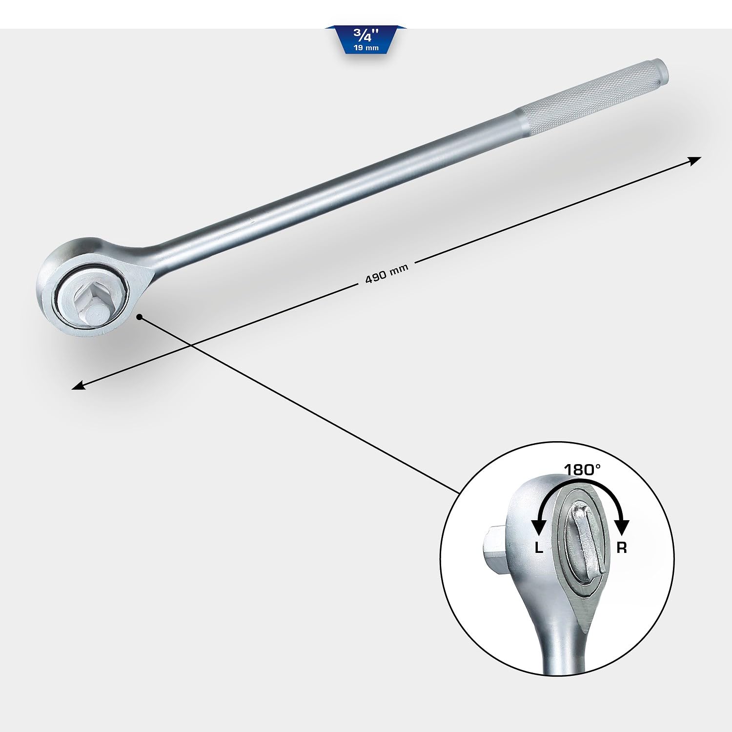 BRILLIANT TOOLS BT025900 Cliquet 3/4", 24 dents [Powered by KS TOOLS] | Cliquet 3/4", 24 dents