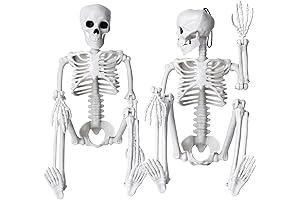XIMISHOP Halloween Decor Indoor, 16" Full-Body Skeleton