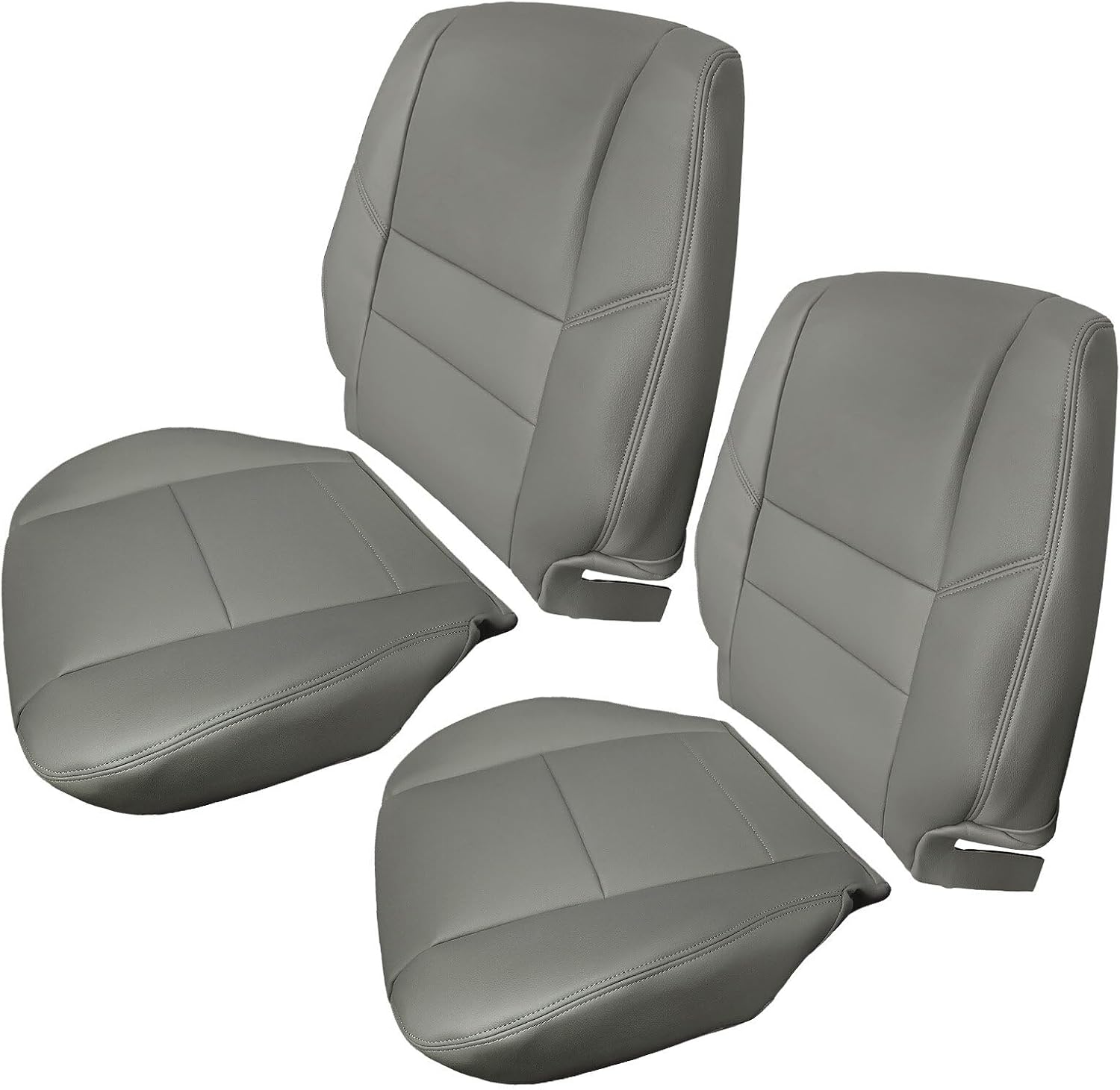 Driver and Passenger Side Bottom & Top Replacement Seat Covers Compatible with Toyota Sequoia Tundra 2000 2001 2002 2003 2004 Car Leather Seat Protector Cover