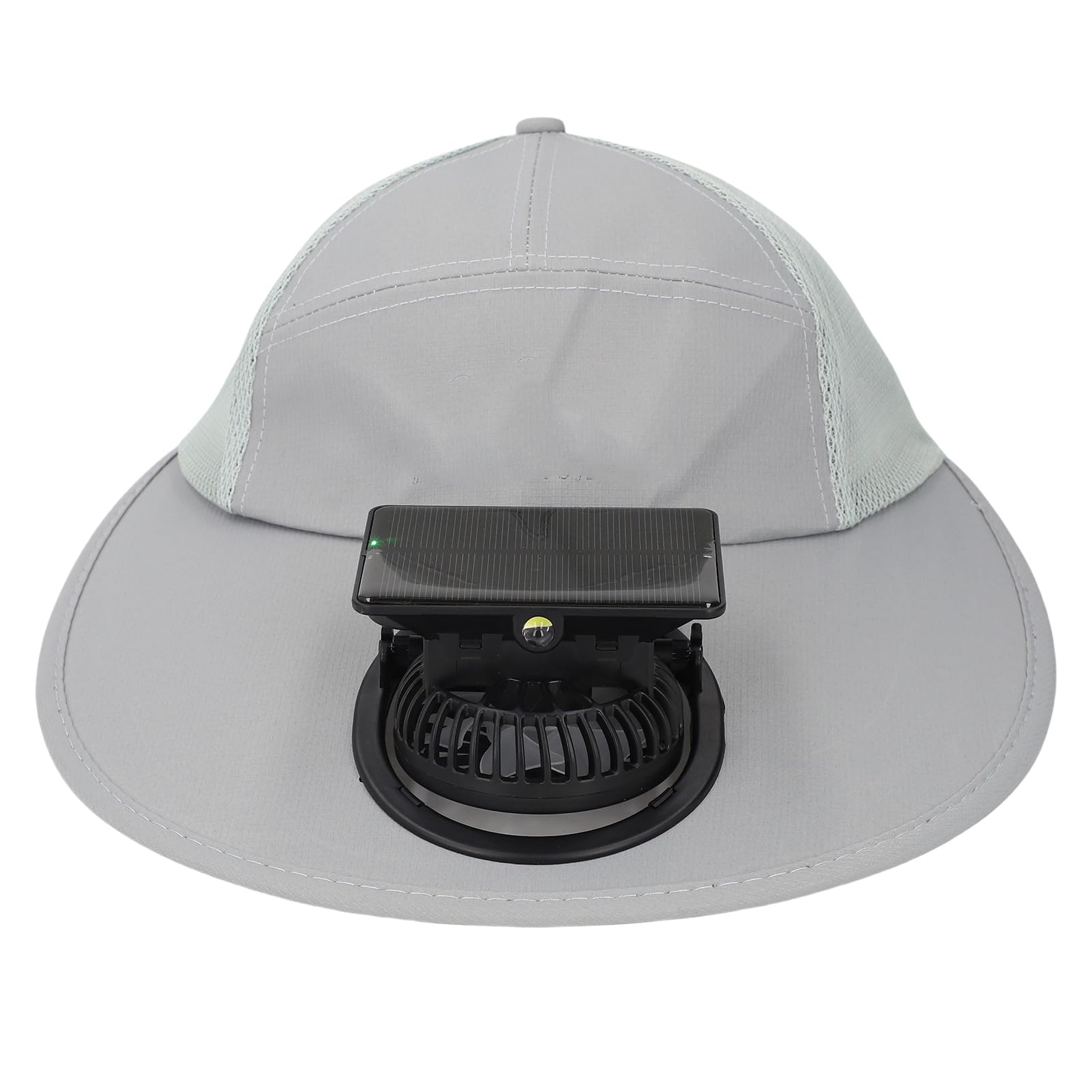 CAPPELLO VENTOLA SOLARE VENTOLA RAFFREDDANTE CAPPELLO DA SOLE ESTIVO PER LAVORO ALL'APERTO PESCA GRIGIO CHIARO