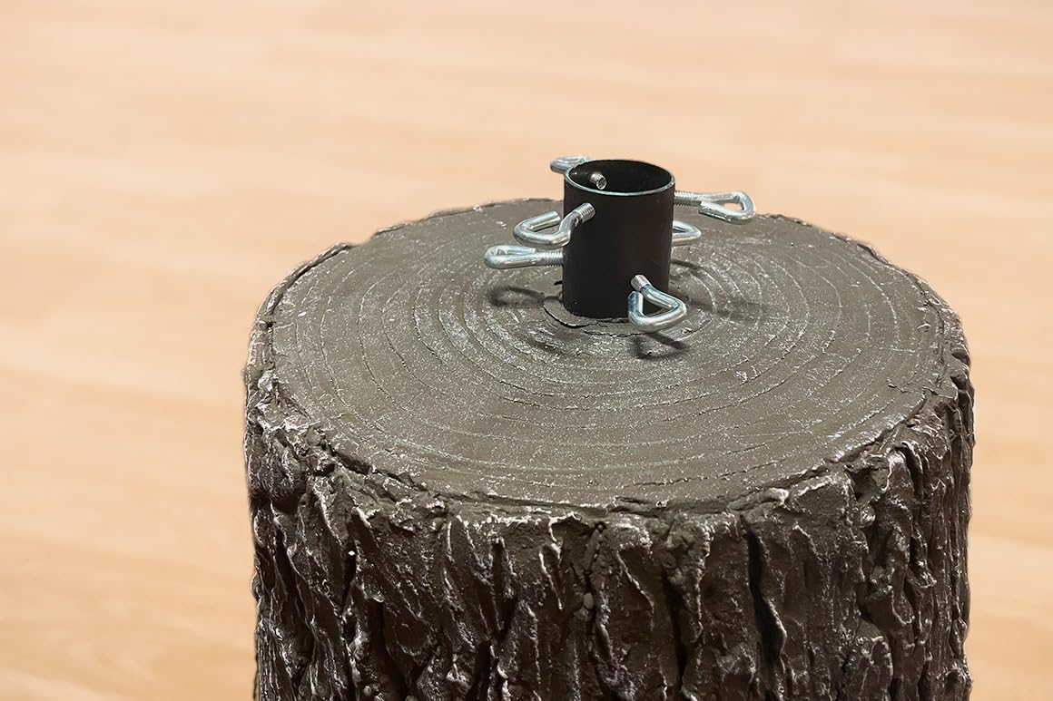 BOP Base Tronco Nature Per Albero Di Natale Effetto Legno Real Touch - Base Rialzata, Ceppo Fino a 210 cm - Supporto Decorativo, Vaso Design Ultra Realistico