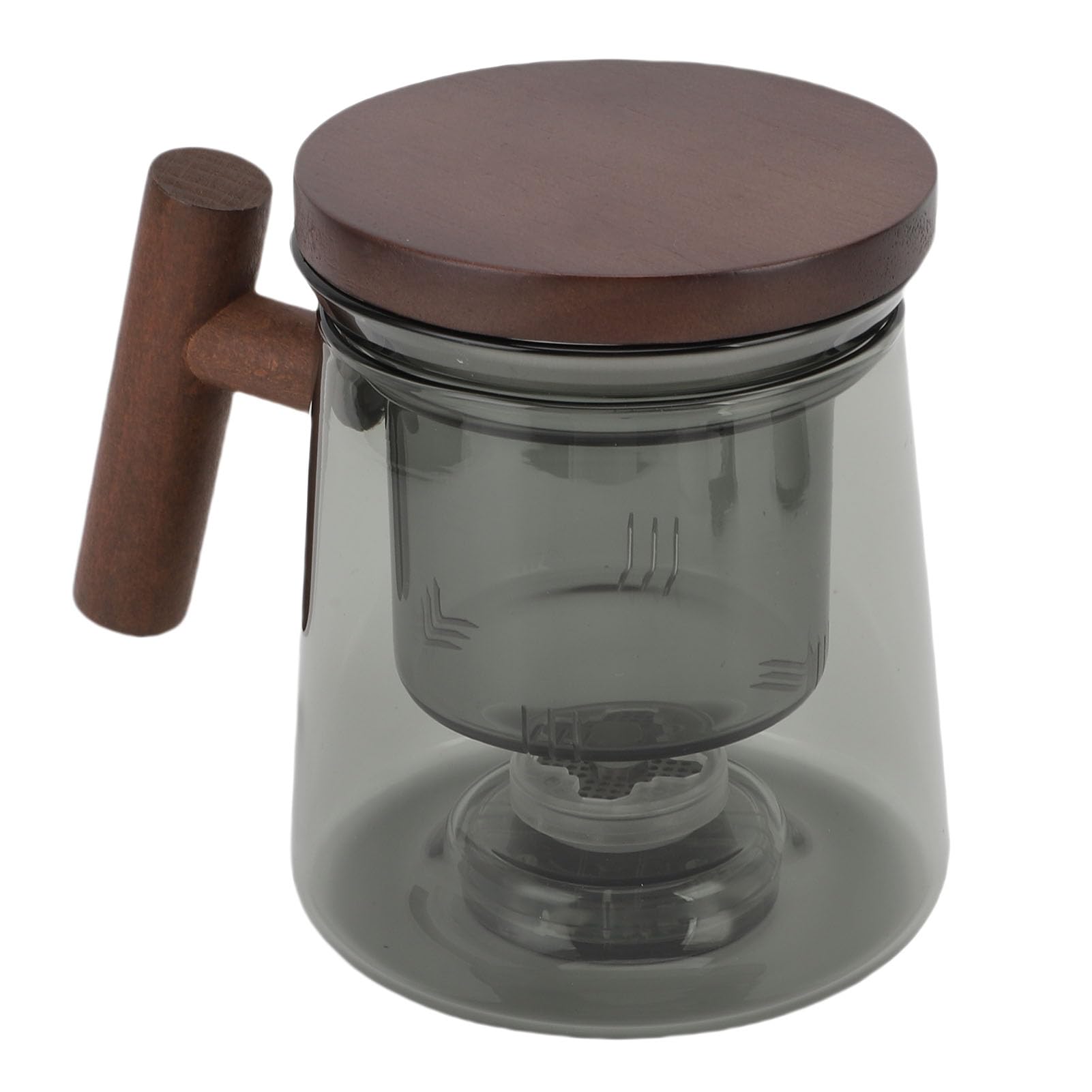 Zunate Czajniczek z Generatorem Wody Wodorowej 500 Ml, Czajniczek z membraną protonową i anodą z powłoką wodorową, Szklany z separacją Wody z Zaparzaczem, Ekspres do Bogatej w Wodór 6000-8000ppb,