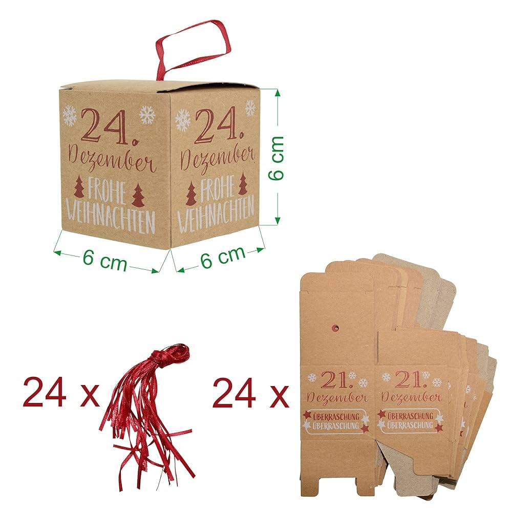 10x Adventskalender Päckchen/Adventskalender zum selbst Befüllen/wählbare Designs/Weihnachtskalender/Kinder/Häuser