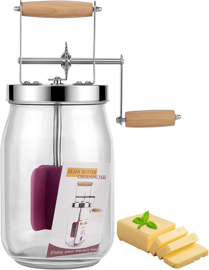 Bulla Butter Barrel Glass with Wooden Handle: A Manual Touch to Butter Making