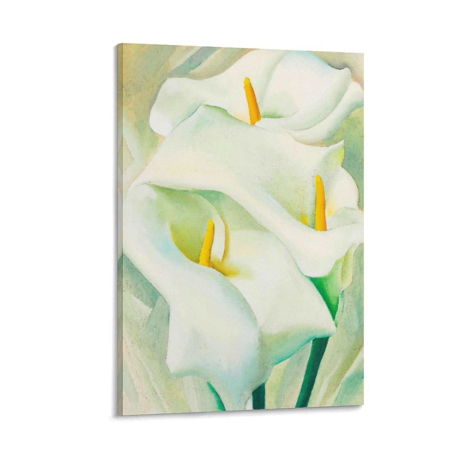 Nengkuai Frame Georgia O'keeffe Poster Calla Lilies Wall Art Canvas Print Decorative Painting; ; 16X24inch(40X60cm)