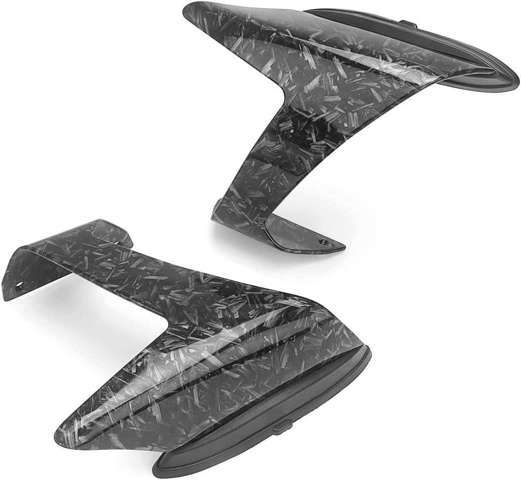 Motorcycle Side Panel Fairing Wing Kits W/Fixed Bracket for Kawasaki ZX-6R 636 2024 2025 Aerodynamic Winglets Spoiler Extend Accessories (Forged Weave)