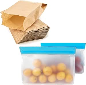 10 Sacs De Congélation Réutilisables - 22x19 Cm - Zip étanche - Sans BPA - Pour Légumes, Viande, Snacks - Lavables En Machine