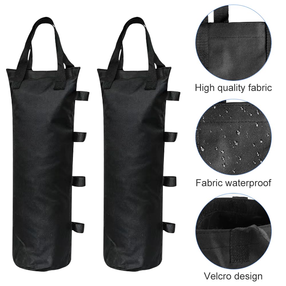 Pesos para Carpa, 4 Piezas Pesos para Pabellón, Peso del Saco de Arena, Oxford 600D Impermeable, para Rellenar Pesos de Sacos de Arena,15x50cm
