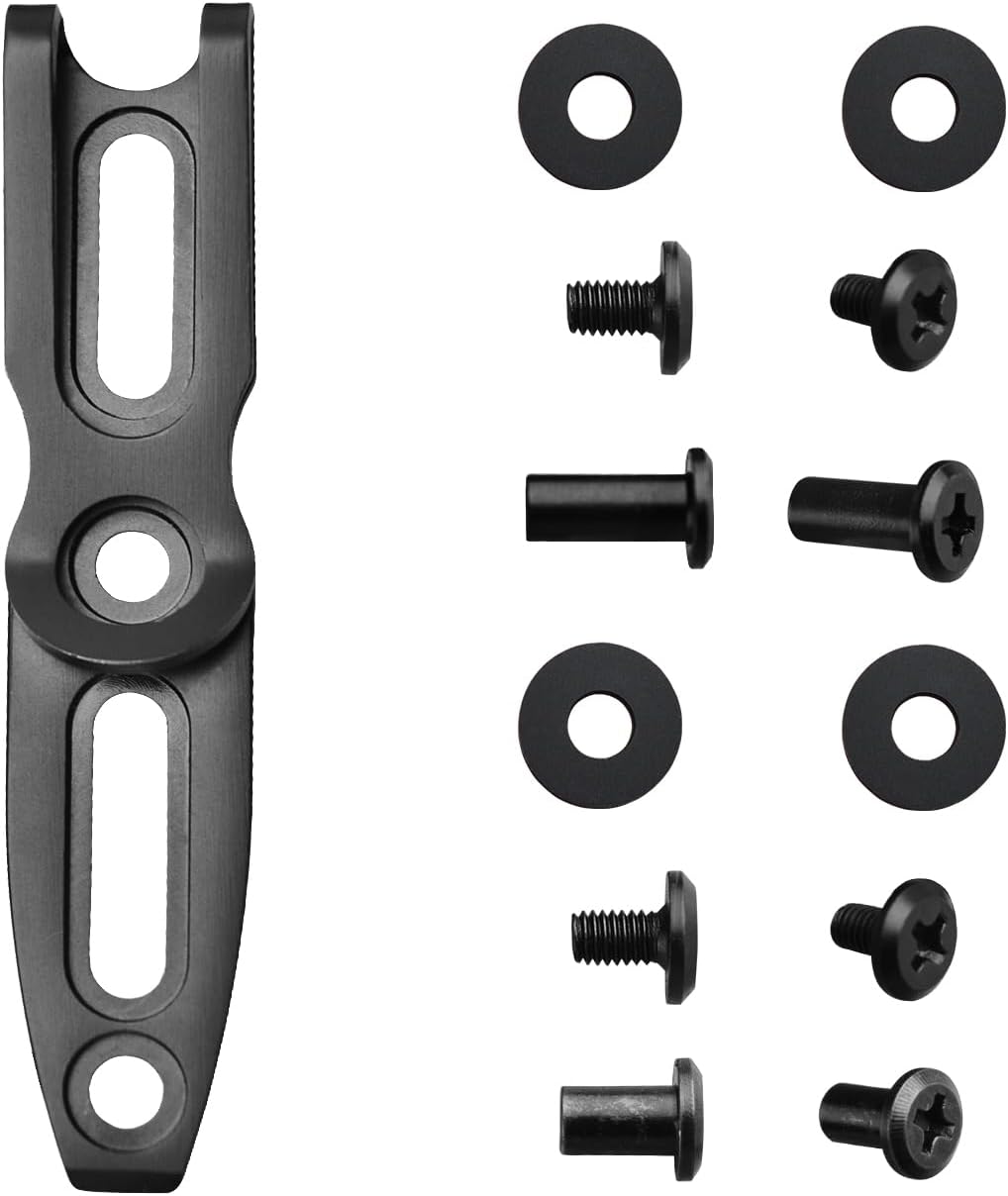 TONIFE Pocket Clip for Kydex Sheath Outdoor Knife Accessory with Multiple Hole Distances and Thickness Options (Bead Blasting)