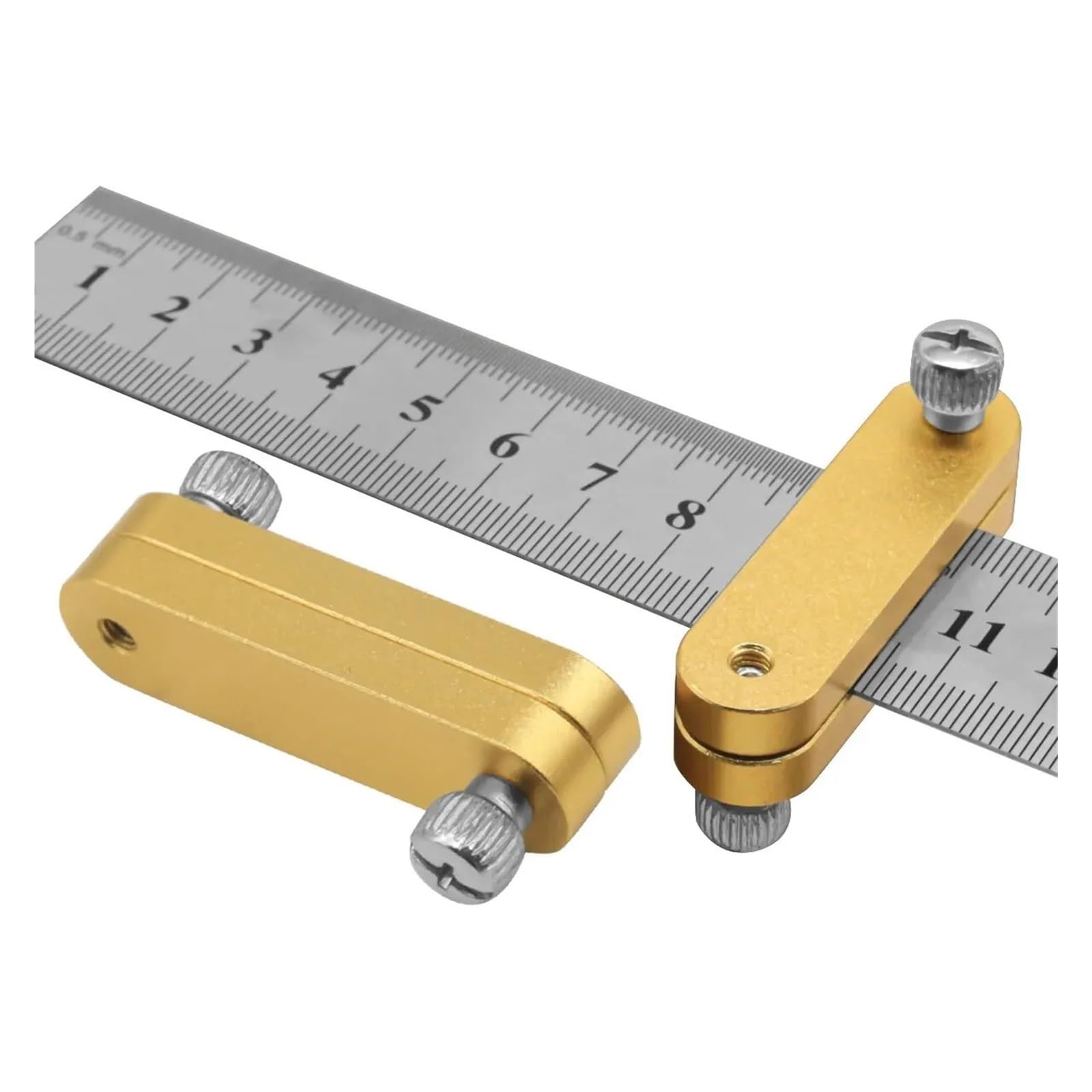 Set Squadra Righello in Acciaio Posizionamento Blocco Arresto carpenteria scriba Linea marcatura Calibro per Righello scriba Lavorazione del Legno Strumento di misurazione
