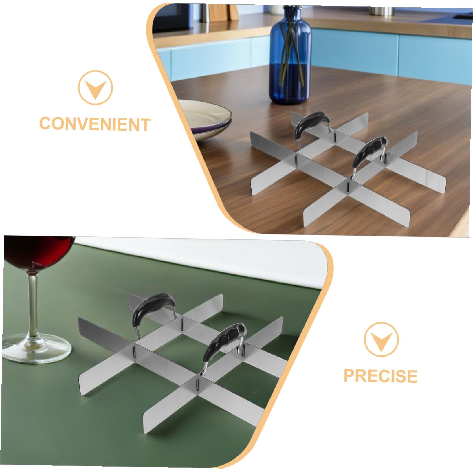 Divisor de Pastel de Acero Inoxidable con Pala Marcador de Porciones Uniforme para Tartas Brownies Pizza y Postres Herramienta Versátil para Repostería Cocina y Celebraciones