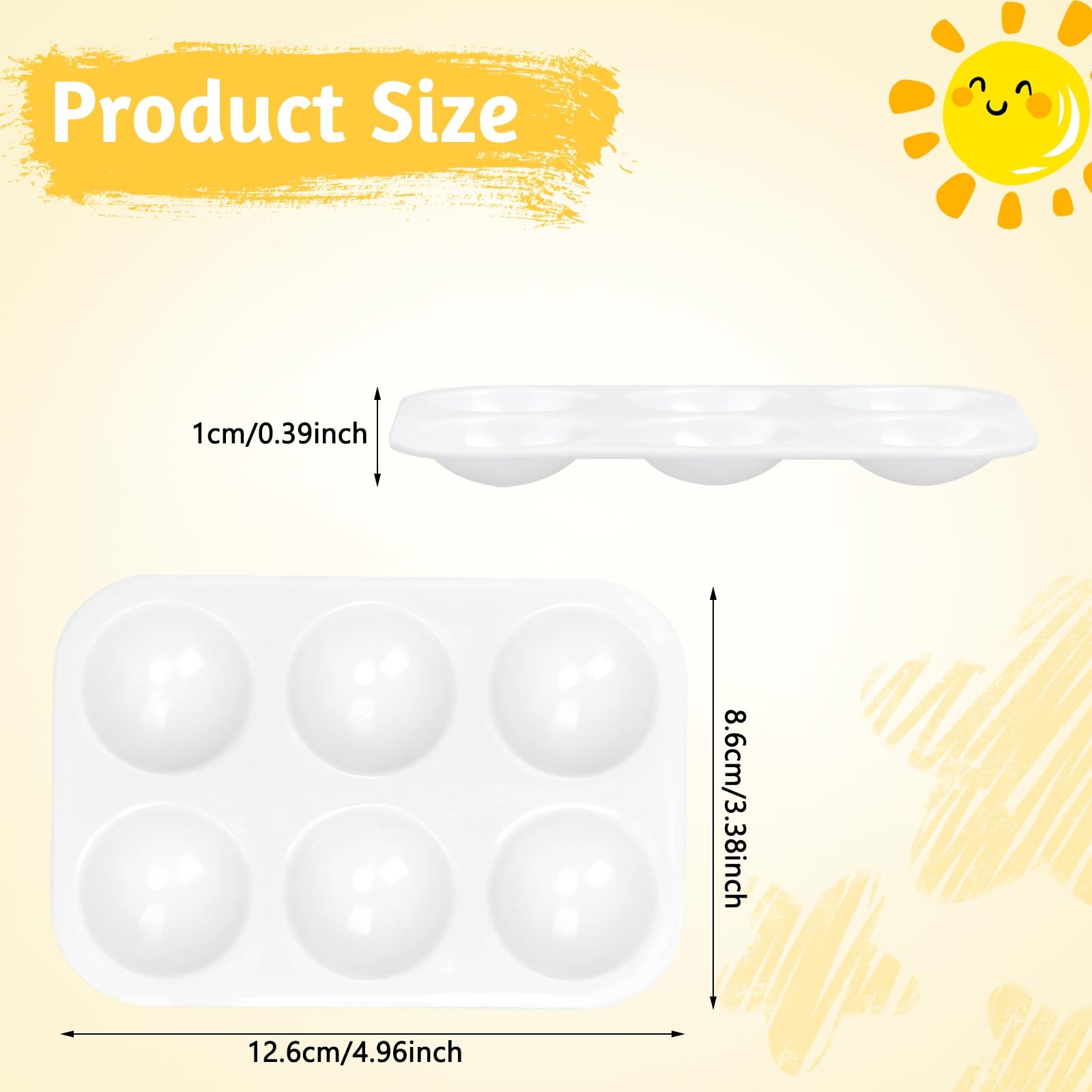 Lot de 100 plateaux de peinture en plastique pour enfants ou étudiants - Plateau de peinture à l'aquarelle pour fête de peinture, loisirs créatifs et peinture artistique