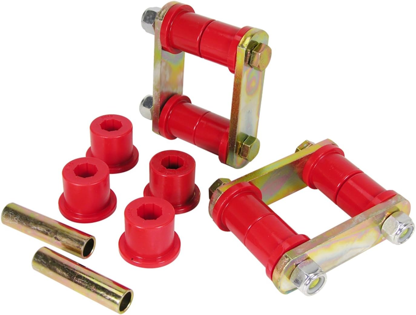 Prothane 1-1011 Red Rear Spring Eye and HD Shackle Bushing Kit