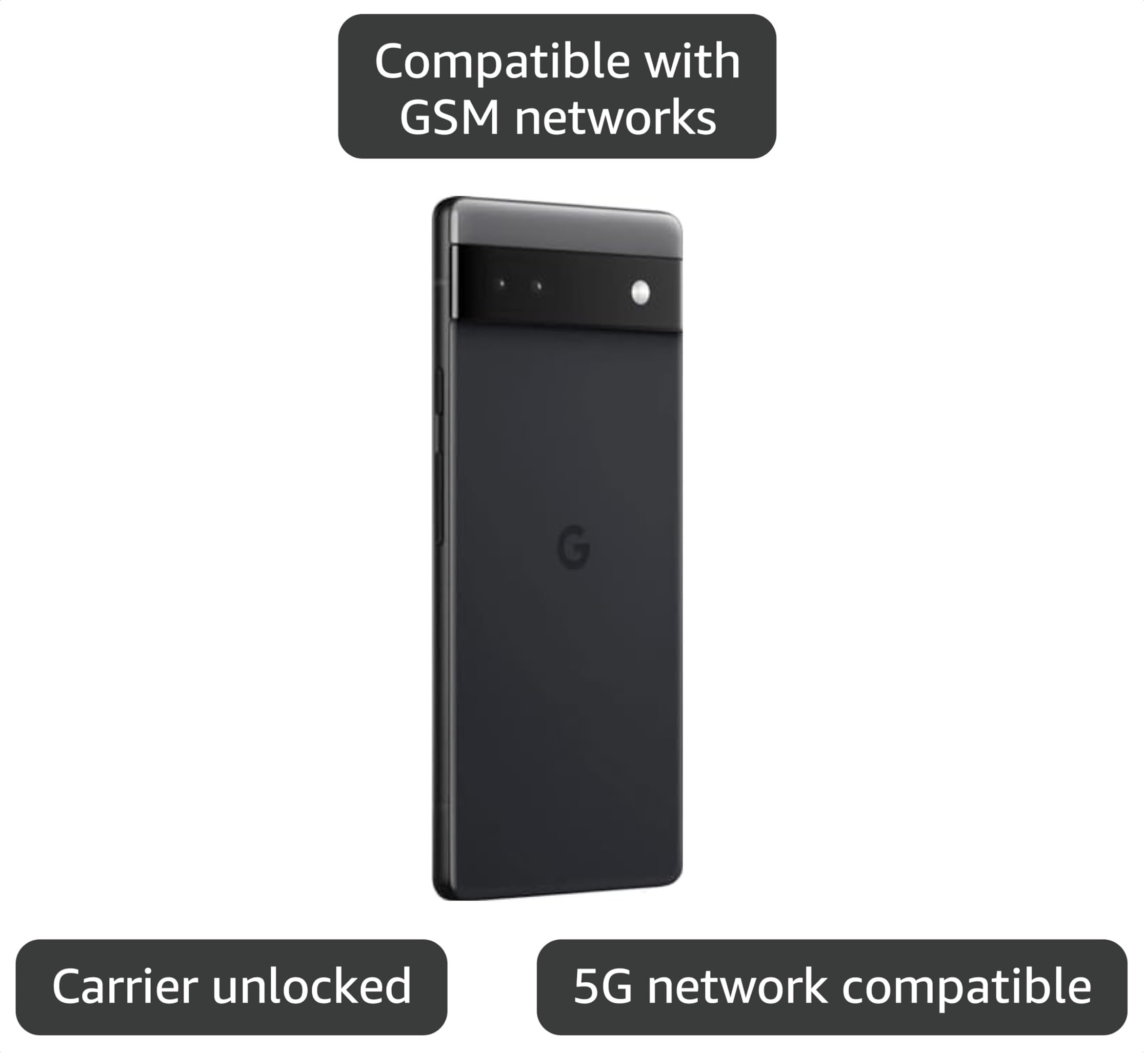 Google Pixel 6a本体 ブラック Amazon.com: Google Pixel 6A 5G, 128GB + 6GB RAM, Charcoal