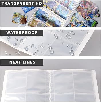 Card Binder for Pokemon, 4 Pocket Collection Card Holder, Trading Card Album Folder, 30 Pages 240 Cards Capacity