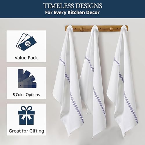 Miniatura 99 de LANE LINEN Juego de 24 toallas de cocina 100% algodón natural absorbentes para cocina, paños de lavado reutilizables, lavables a máquina, 14 x 25