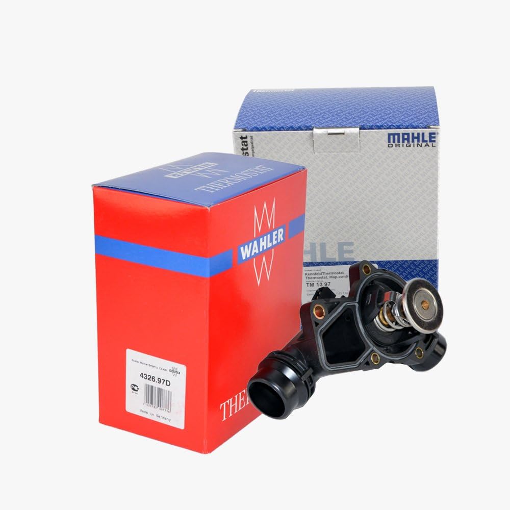 BMW Engine Thermostat + Housing + Sensor + Gasket Mahle OEM 11537509227