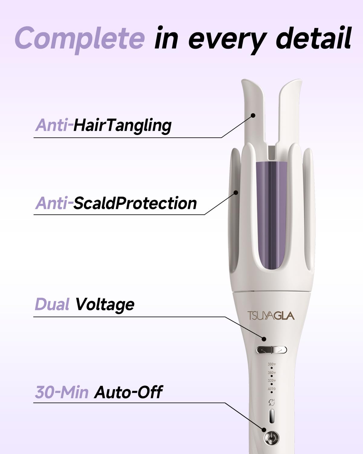 3-in-1 Automatic Curling Iron with Ceramic Barrels