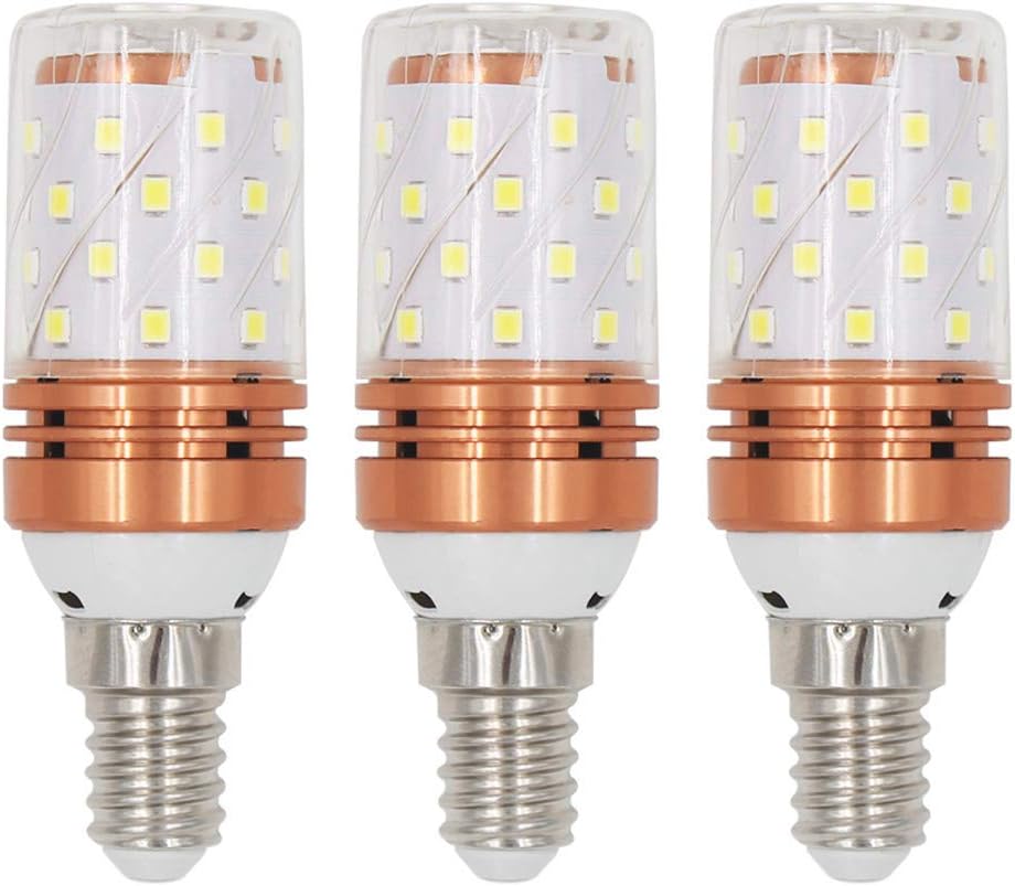 Gebildet E14 Energy Saving LED Light Bulbs - 8W/800LM Corn Bulbs, Daylight White 6000K, 360° Beam Angle, Small Edison Screw(SES) Light, Energy Class A+ (Pack of 3)