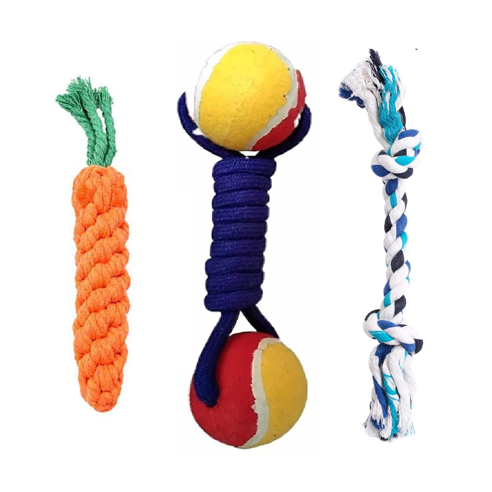 Cature Dog Rope Toys Puppy Small and Medium Dogs Dogs Interactive Durable Washable Cotton Dog Chew Rope Toys Teeth Cleaning (Pack of 3, Color May Vary) (B0B45X6771) Amazon Price History, Amazon Price Tracker