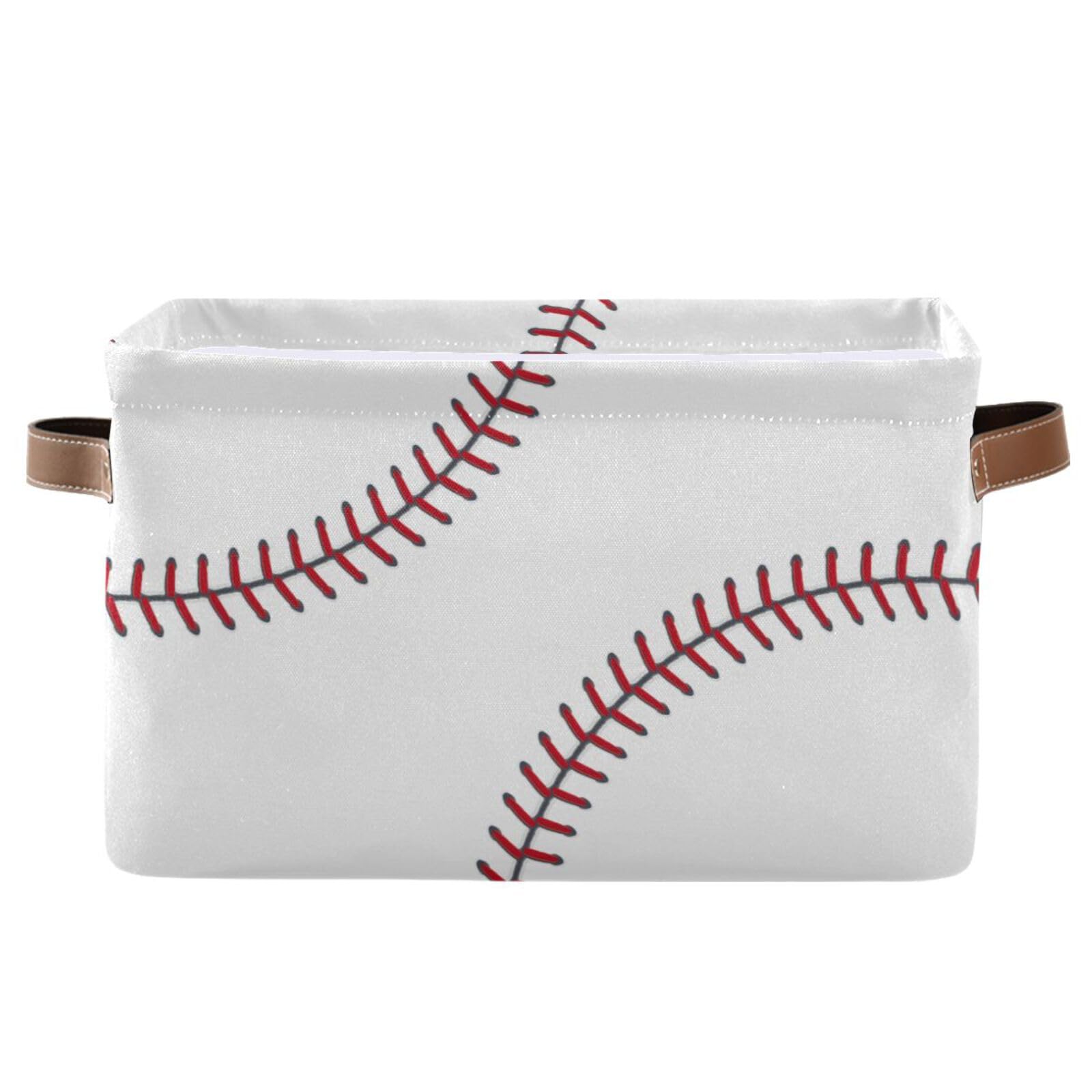 XUWU Storage Basket Bin Baseball Organizer Basket Collapsible Shelf Basket Cube with handle for Nursery Bedroom Bathroom