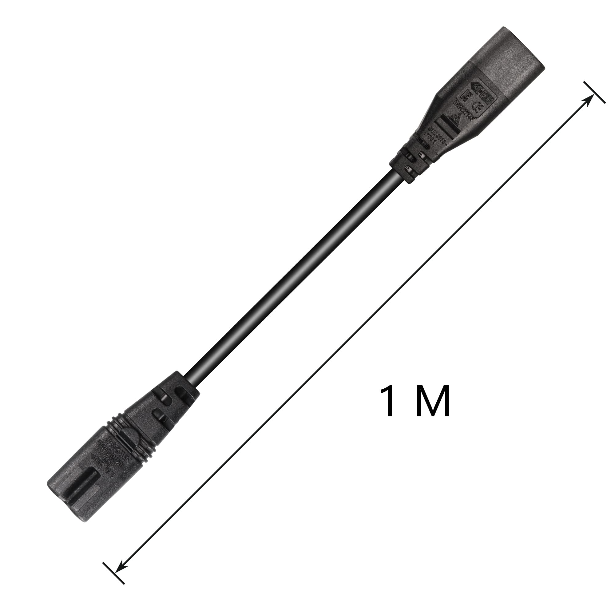 Pack Cable Iec 60320 C8 A C7 30 Cm - Power Adapter | Cuotas sin interés