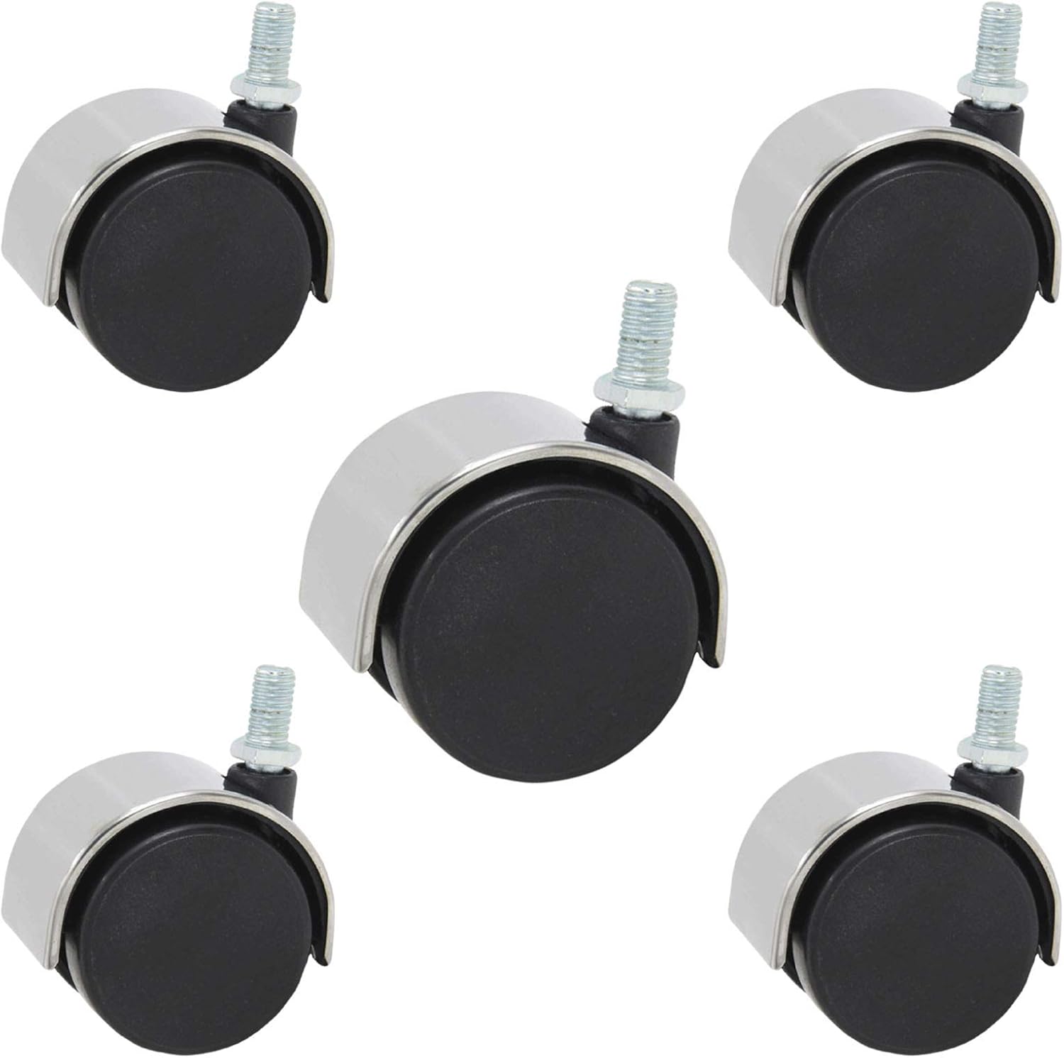 DEPILA Pulleys, casters, heavy rail wheelsSet of 5 Chair Casters Wheels Universal