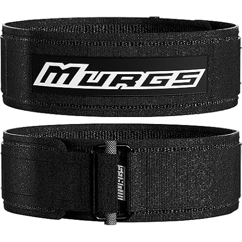 Murgs 4" Nylon Weightlifting Belt for Support Cover
