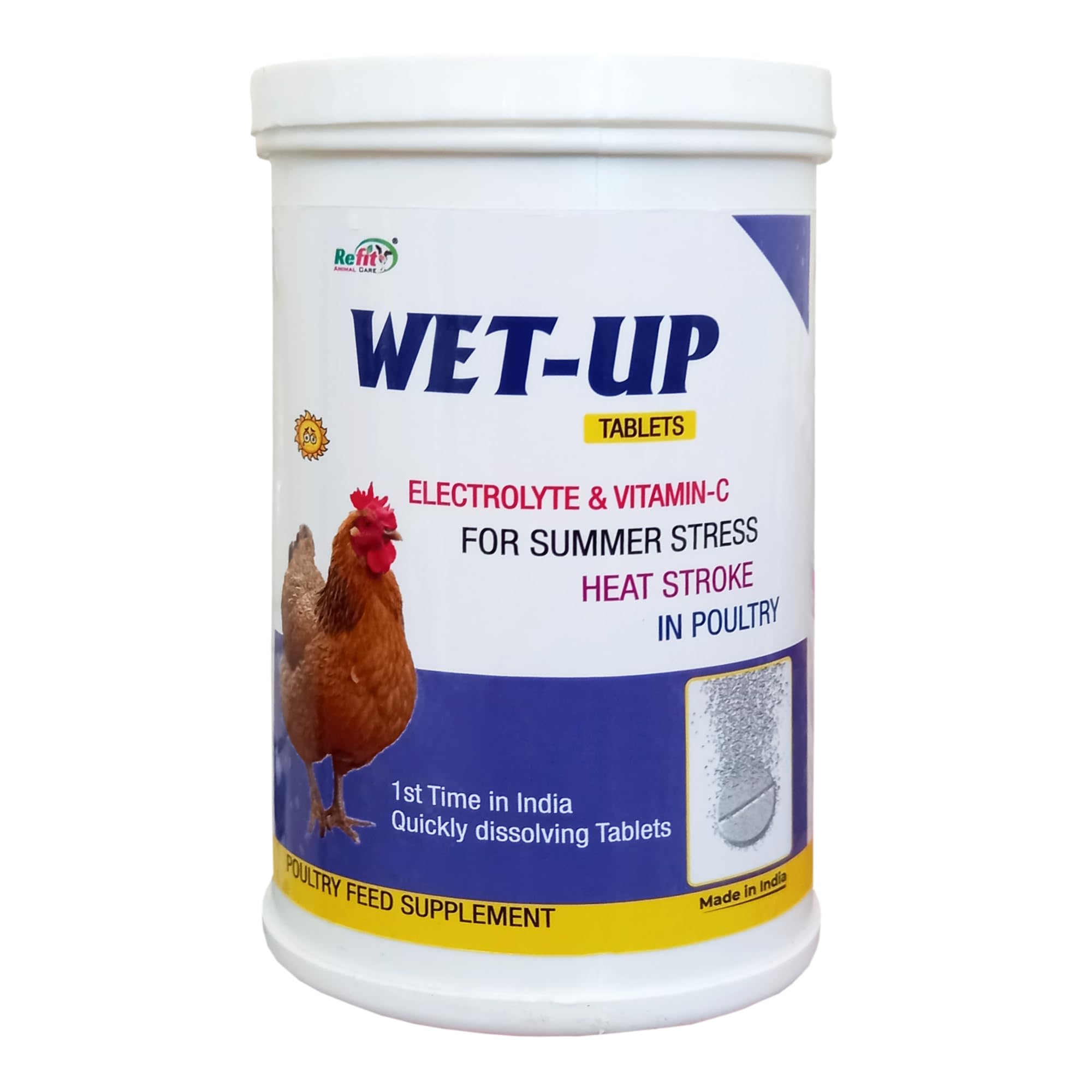 REFIT ANIMAL CARE Vitamin C Electrolyte Poultry Feed Supplement for Summer Stress & Heat Stroke in Poultry Birds, 500 gm., Wet Up Tablets (B0C9HTK3C1) Amazon Price History, Amazon Price Tracker