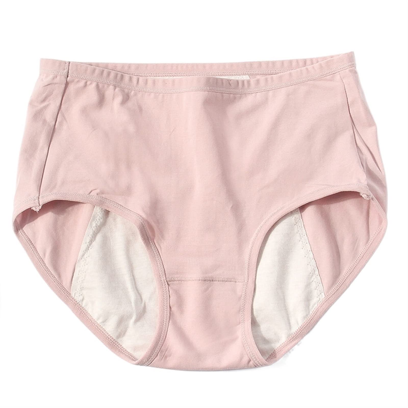 TRIONNTRIONN Women Underwear Cotton, Plus Size Women's Underwear, Pure Cotton Side Leak Proof Underwear, Front And Back Side Leak Proof Underwear (Size : XXL(weight63-70kgs)))