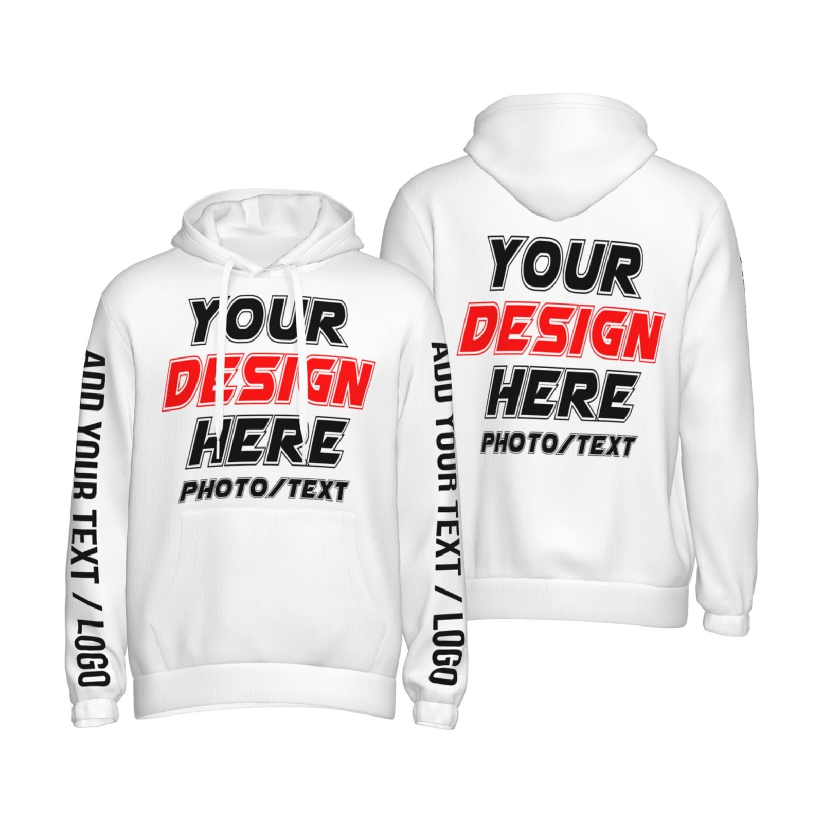 - Custom Hoodies For Men Women, Add Your Text Picture Logo Name Photo, Design Your Own Personalized Sweatshirts