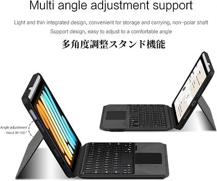 iPad mini7 A17 Pro 2024 iPad mini6 Keyboard Case with Integrated Trackpad Backlit iPad Mini 6th Gen 7th Generation Keyboard Case with Touchpad Business