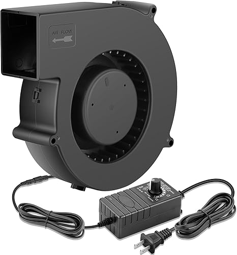 Vista 18 de Wathai EC 4.724 in x 1.260 in 120V ventilador doble bola alta flujo de aire centrífugo ventilador AC 110V 115V 120V 220V 240V