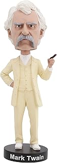 Royal Bobbles Mark Twain Bobblehead, Premium Polyresin Lifelike Figure, Unique Serial Number, Exquisite Detail