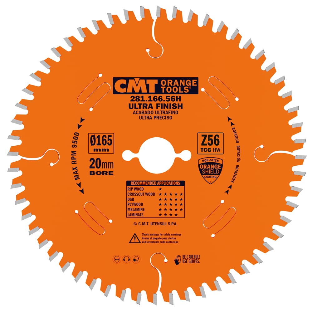 CMT 281 Laminate+Chipboard Saw blade D165 B2.2 d20 Z56 NedR Price is Inc VAT@20%