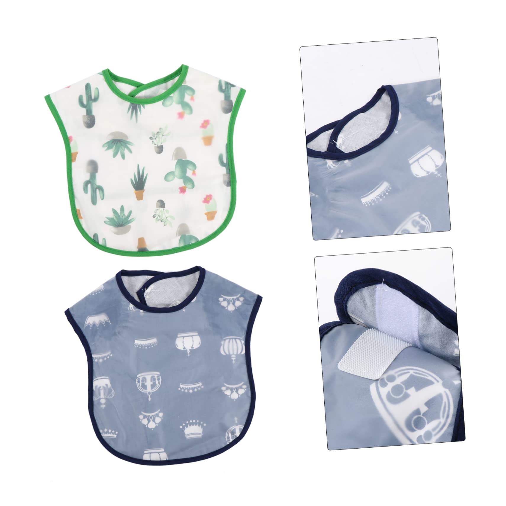 Abaodam 6piezas Baberos Impermeables Para Bebés De Baberos De Algodón Resistente Olores y Lavables De Cartoon Perfectos Alimentación Aprendizaje De Comida