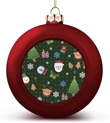 Miniatura 65 de Bandera colombiana inastillable mate bolas de Navidad para corona de árbol decoración del hogar, 1 unidad Bandera roja-colombiana,Golden-boobs