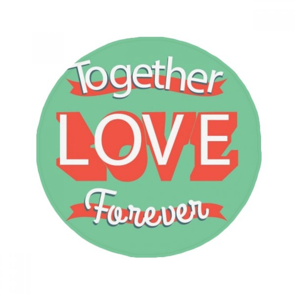 Cadeau Saint-Valentin tapis Love Forever coloré pour salon et entrée