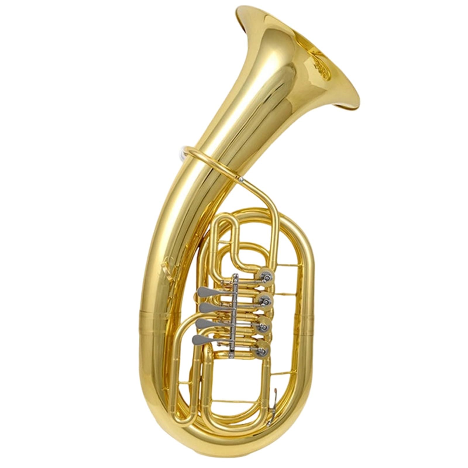 Eufonium Mosiądzu Euphonium Bb Tone Trzy/cztery Przyciski Profesjonalne Mosiężne Instrumenty Muzyczne Do Ćwiczeń I Występów(Type 3)